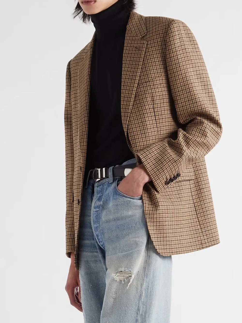 Italian size 40 Celine style wool blazer jacket